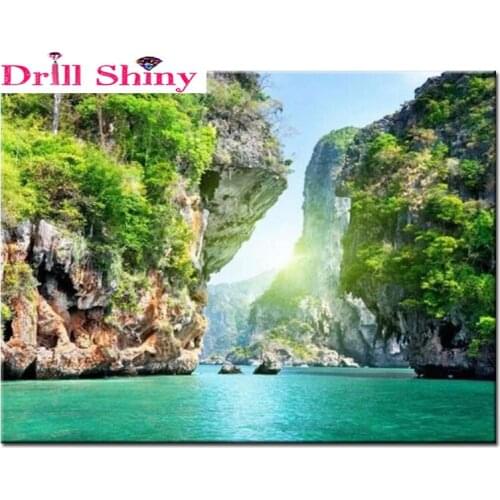 New product round full drill diamond painting round diamond embroidery landscape