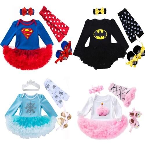 Princess Baby Girls Dress lace Elsa anna Cosplay Costumes For babies and toddlers Outfit Set Vestidor Robe Infantil Clothing