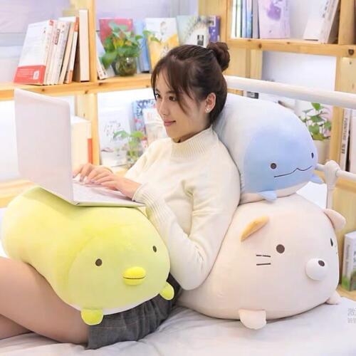 Polar bear Cat Plush Pillow toys Giant Japan game Anime doll Cartoon Lounge Pillow Girl Toys Children Soft Cute Birthday