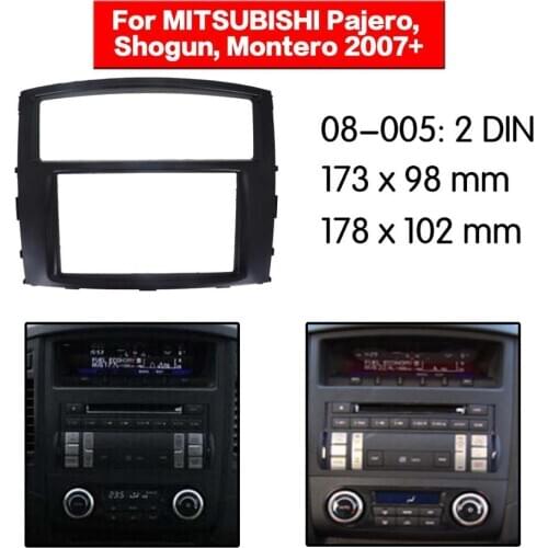 Frame Panel Top Radio Fascia For MITSUBISHI Pajero, Shogun, Montero 2007+ Stereo Fascia Dash CD Trim Installation Frame Kit