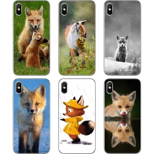 Silicone Case For Huawei Nova 2 2i 3 3i Y3 Y5 Y6 Y7 Y9 Prime 2015 2016 2017 2018 2019 Pattern-Baby-Foxes-Red-Pink-Fox