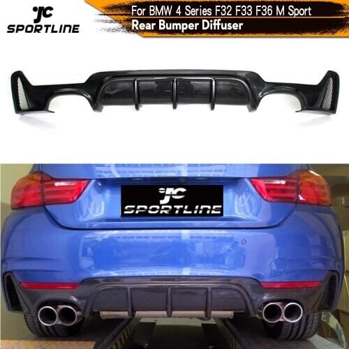 Carbon Fiber / FRP Rear Bumper Lip Spoiler For BMW 4 Series F32 F33 F36 M Sport Only 2014 - 2017 435i 420i Rear Diffuser Spoiler
