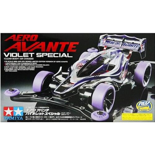 Tamiya 1/32 Scale Mini 4WD Car Model AERO AVANTE VIOLET SPECIAL(Clear Body AR Chassis) 95062