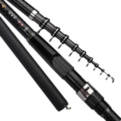 High Carbon Rocky Telescopic Fishing Rod 3.6M-7.2M Casting Rods Fishing Pole Fiber Feeder Carp Rods