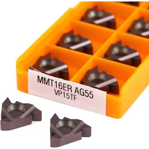 MMT 16ER AG55 16ER AG60 16IR AG55 16IR AG60 US735 UE6020 VP15TF Thread turning tools CNC lathe cutter Carbide Threading inserts