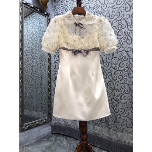 Top Quality Womens Set 2021 Autumn Party Ladies Turn-down Collar Appliques Flower Embroidery Tops Coat+Sleeveless Dress Set 2pc