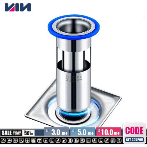 U-Type 304 Stainless Steel Floor Drain Core Deodorant Insect Proof Bathroom Deep Water Seal Toilet Sewer Sink Anti-Odor Cover