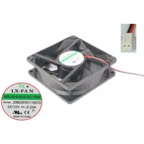 Lx-Fan JD8025HS11165Y0 DC 12V 0.23A 80x80x25mm 2-Wire Server Cooling Fan