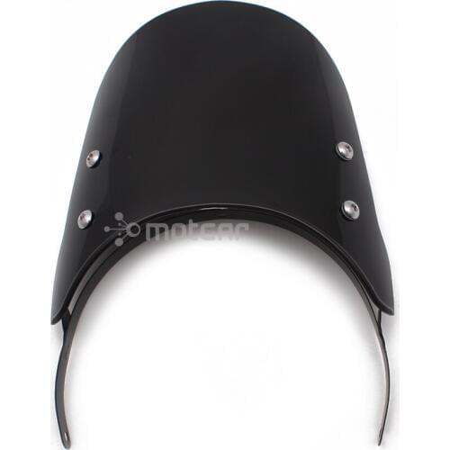 Black ABS Plastic Motorcycle Wind Deflector Headlight Protector Fairing Windshield Windscreen For Royal Enfield Classic 500cc