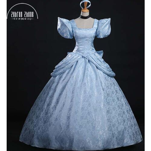 Top Quality Fashion Womens Ladies Luxury Cinder Princess Cosplay Costume For Adult Dress Halloween Costumes Dress
