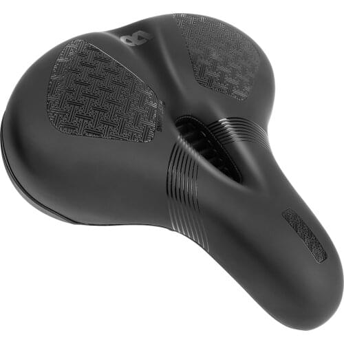 WEST BIKIMG Bike Saddle Comfortable MTB Bicycle Saddle Wide Seat Cushion with Reflective Strap Shock Absorption Cycling Saddles