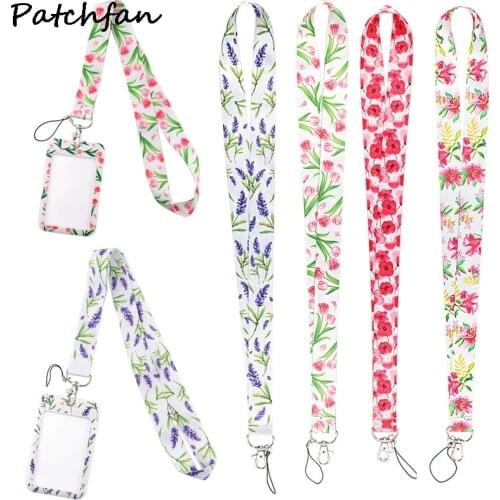 AD668 Patchfan Funny Plant Hard Staff Identification Name Badge ID Card Access Exhibition Card With Flower Lanyards