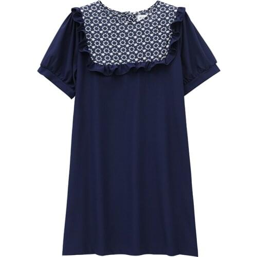 Elegant Vestido Festa Splicing Dress Women Embroidery Oversized Vestidos Flower Summer Dress Office Mini Women Clothes