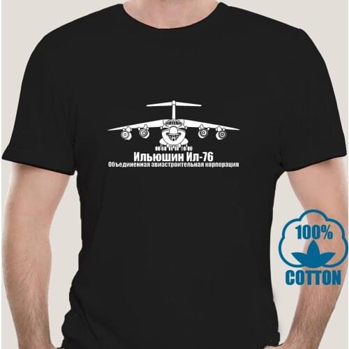 0298K Ilyushin Il-76 Series Plane T-Shirt Vehicle Armed Assault Russian Air Force New Men Printed Top Quality Printed Shirtsfunn