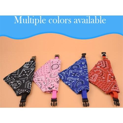 1piece Cute Adjustable Small Dog Collars Puppy Pet Slobber Towel Outdoor Cat Collar Print Scarf Design Dog Collar Neckerchief