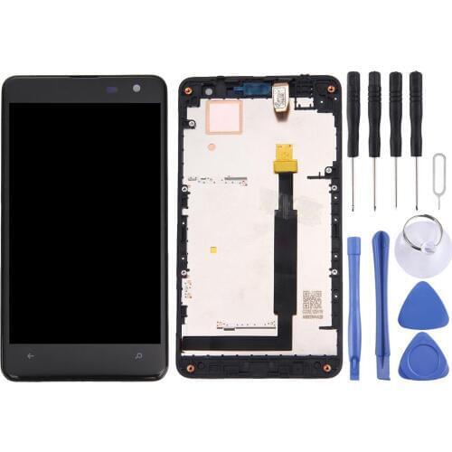 100% Tested Repair Parts For Nokia Lumia 625 LCD Display+Touch Screen Glass Panel Assembly+Frame+Tools