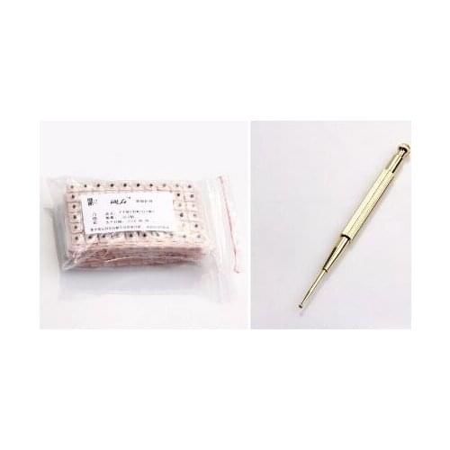 1200pcs Vaccaria Acupuncture needle ear massage paste seed bean stickers+1 Auricular point ear Probe pen Acupuncture ear seeds
