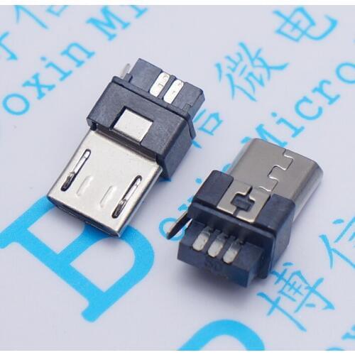 150pcs MICRO Plug MICRO 5P Mini USB male wire single plug connector