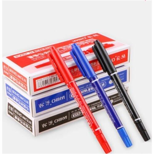20PCS Marker Pen Student Learning Stationery Double H Paint Pens 3 Color Select Writing Supplies