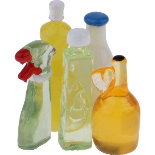 5 Pieces Dollhouse Cleaners 1/12 Dollhouse Miniatures 1/6 1/12 Kitchen Set