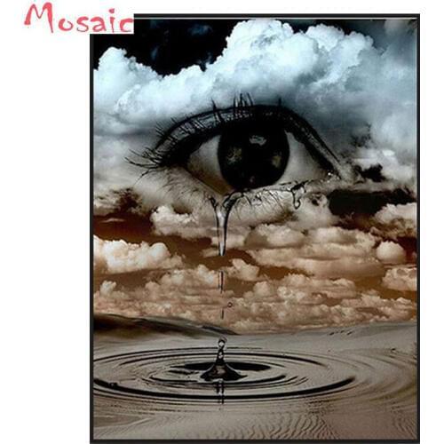 5D Diamond Painting Full Square round abstract Eye Picture Of Rhinestone Embroidery Sale Diamond Mosaic Stitch Gift Drop Ship