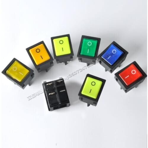 8pcs rocker switch self locking 250V 20A switch 4/6pin 2gear KCD4 2*1 21.5*29.82mm ON-OFF for power supply