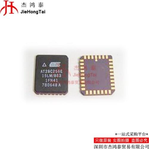 Free shipping AT28C256E-15LM/883C CLCC32 EEPROM 10PCS