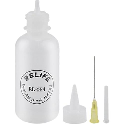 RELIFE 50ml Squeeze Solvent Bottle With Needle For Alcohol, Plate Washer Water, Pine Perfume, Etc Plastic Tipped Empty Bottle