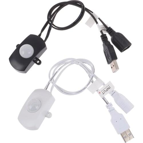 DC 5V USB Body Infrared PIR Motion Sensor Switch For LED Light Strip Automatic