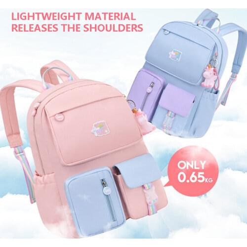 Backpacks Kids Schoolbags Mochilas Fashion Rainbow Shoulder Strap School Bag For Teenagers Girls Childrens Waterproof