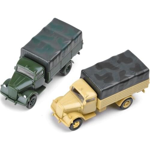 World War II Opel Lightning Truck 2 color set 1:72 assembled military model toy simulation scene decoration