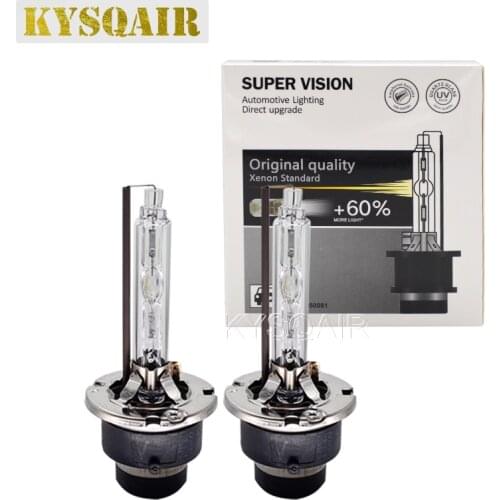 KYSQAIR 2PCS 35W D1S 6000K D2S 5000K 55W D3S 4300K D4S 8000K Super Vision UV Free HID Headlight Xenon Bulb With Metal Holder