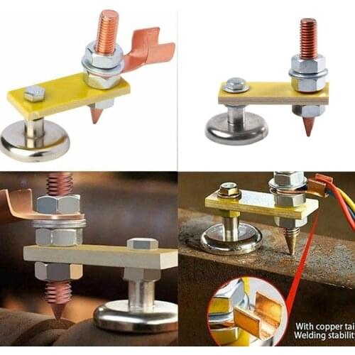 Welding Magnet Head Magnetic Support Clamp Holder Fixture Welder Sheet Metal Repair Tools Welding Magnet Head With Wire Tail