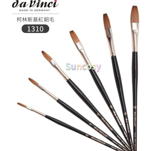 Da Vinci Watercolor Series 1310 Maestro Paint Brush, illustration ,One Stroke Medium Length Kolinsky Red Sable