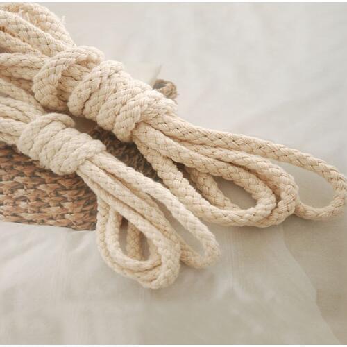 8mm 30m DIY Handmade Braided Twisted Cotton Rope Woven Cotton Cord String for Accessories Bag Craft Projects Cordon Coton Rond