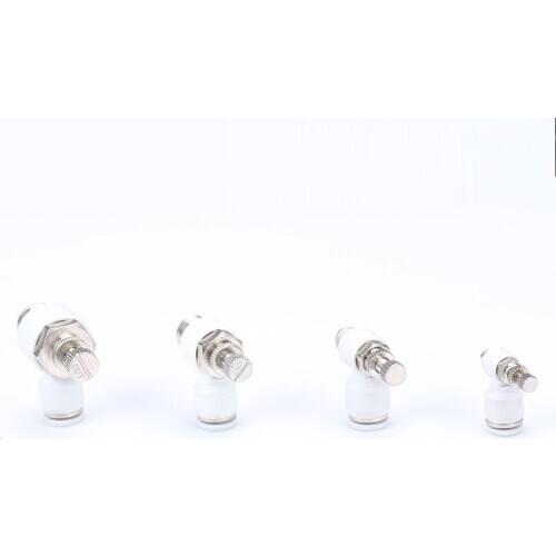 Pneumatic high-end white SL gas fitting quick connector pneumatic fitting throttle valve 8m cylinder fittings