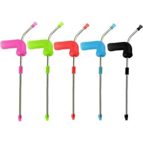 Entertainment Party Beer Snorkel Stainless Steel Bong Drinking Tools Beer Dispenser Snorkel Game Supplies With Cleaning Brushes