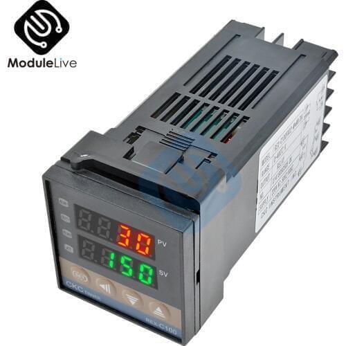 REX-C100 Digital PID LCD Relay Solid State Thermostat Temperature Controller Temp (Output No alarm K type Input) M*AN V*AN Probe