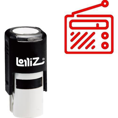 LolliZ Radio Self-Inking Rubber Stamp - Modern Symbol Series