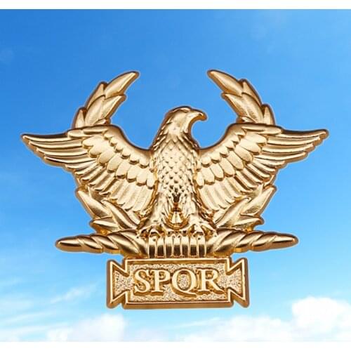 Roman legion Golden Imperial Eagle Aquila SPQR Gladiator Brooch badge