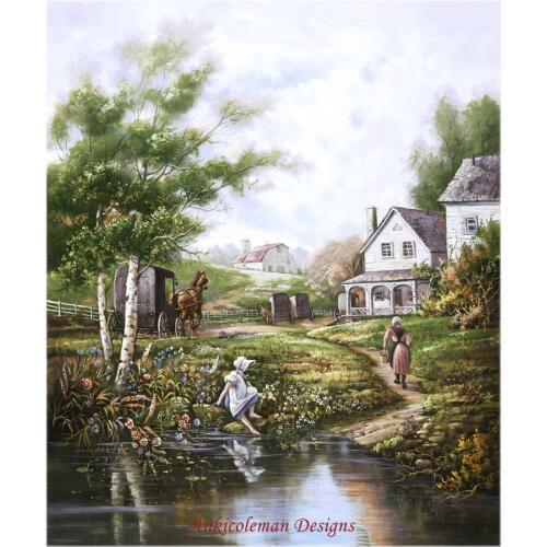 Needlework for embroidery DIY French DMC High Quality - Counted Cross Stitch Kits 14 ct Oil painting - A New Day