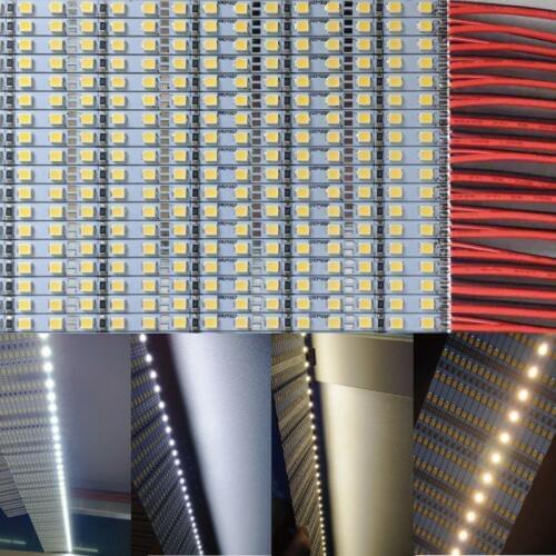 4mm width Brightness 50pcs*100cm Factory Wholesale DC 12V 72 SMD/120 smd 2835 LED Hard Rigid LED Strip Bar Light decoration