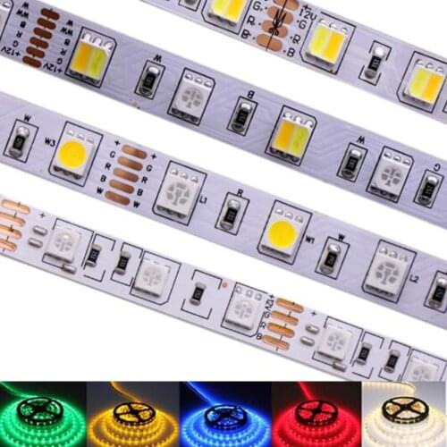 5M SMD 5050 RGB CCT RGBW LED Strip light Waterproof Diode Tape band led stripe neon light 12V 24V Home Holiday Decoration white