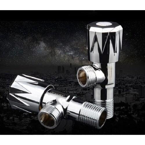 Triangle Stainless Steel 304 Bathroom Wall Mounted Brushed Finished Cold Hot Angle Valve Toilet Sink Stop Water Faucet