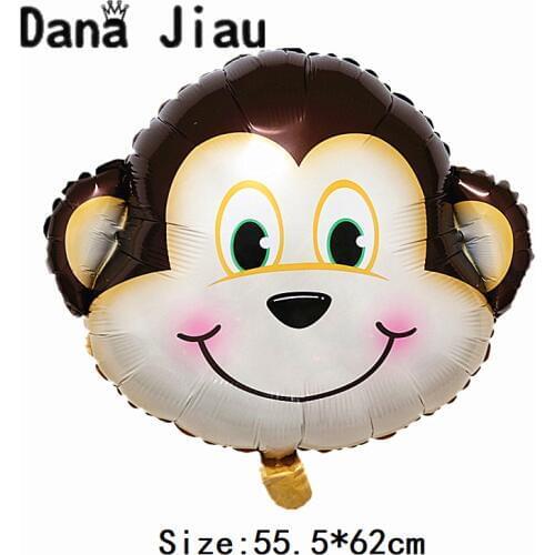 High-quality Monkey Animal Air Helium Balloon Kids toy Birthday Party Decor Zoo Theme Tiger Lion Zebra Giraffe Cow Supplies