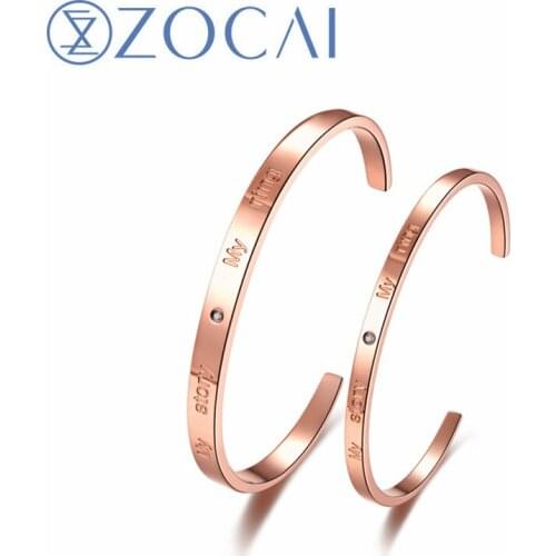 ZOCAI Brand My Story My Ring Diamond Bracelet Real Natural Certificated Diamond Alloy Bracelet Free Shipping Z00227