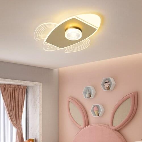 Gold/white led Ceiling Lights boy girl led room lamp Modern Childrens room cartoon airplane bedroom Baby room lamp Ceiling Lamp