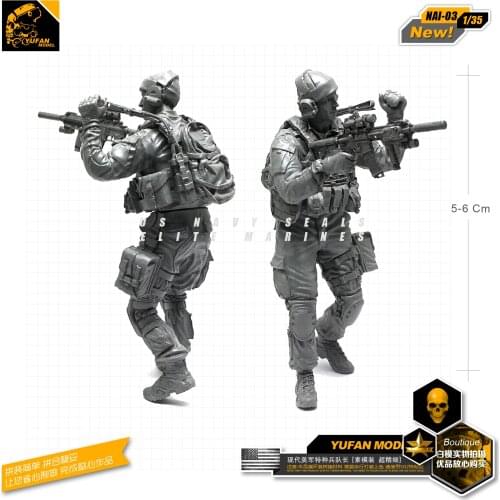 1/35 Figure Resin Soldier Model kits For Modern Us Special Force self-assembled Nai-03