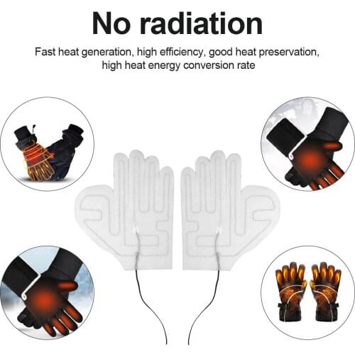 1pcs/set Glove Heating PadWaterproof Usb Heating Heater Washable Thermal Mitts Three-level Temperature Electric Heated Sheet