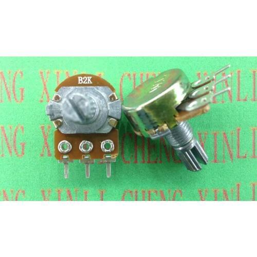 10PCS High Quality WH148 B2K Linear Potentiometer 15mm Shaft With Nuts And Washers